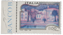 Italia - Repubblica - 1993 Repubblica - 600 Lire Turismo Carloforte Senza La Stampa Del Colore Giallo - Cert. Carraro -  - Other & Unclassified