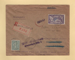 1er Vol Paris Berlin - 1-6-1926 - Recommande Bourget Aviation - 1927-1959 Briefe & Dokumente