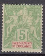 French Oceania Oceanie 1900 Yvert#14 Mint Hinged (avec Charniere) - Nuevos