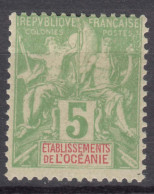 French Oceania Oceanie 1900 Yvert#14 Mint Hinged (avec Charniere) - Neufs