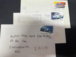 27-1-2024 (2 X 29) Australia (3 Covers) With Car Racing Stamps (Formula 1 Etc) - Storia Postale
