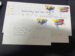 27-1-2024 (2 X 29) Australia (4 Covers) With Car Racing Stamps (no Formula 1 Etc) - Brieven En Documenten