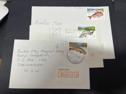 27-1-2024 (2 X 29) Australia (3 Covers) With Fish Stamps - Covers & Documents