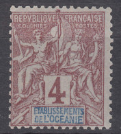 French Oceania Oceanie 1892 Yvert#3 Mint Hinged (avec Charniere) - Ungebraucht