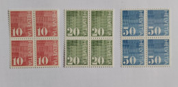 N° 861 à 863       Série Courante 10 - 20 - 50 - Bloc De 4 Avec N° Au Verso - Unused Stamps