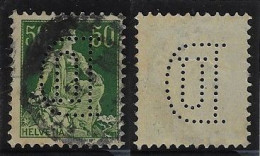 Switzerland 1891/1948 Stamp With Perfin DU Weave By Geneva Gold Roughing Factory Lochung Perfore - Gezähnt (perforiert)