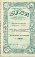 Titre De 1927 - Cie Commerciale Et Agricole Du Tanganika - CATANIKA - Société Congolaise à Responsabilité Limitée - Déco - Afrika