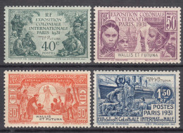 Wallis And Futuna 1931 Colonial EXPO Yvert#66-69 Mint Hinged (avec Charniere) - Ongebruikt