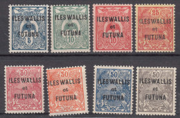Wallis And Futuna 1922 Yvert#18-25 Mint Hinged (avec Charniere) - Nuevos