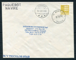 1989 Denmark Svendborg PAQUEBOT Ship M/V TRICOLOR STAR Cover - Lettres & Documents