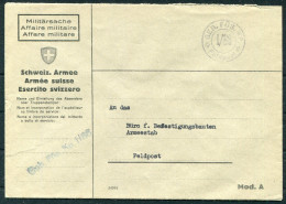 Switzerland Militarsache Armee Feldpost Cover  - Documents