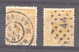 Pays-Bas  :  Yv  34-34a  (o) Jaune Et Orange - Used Stamps