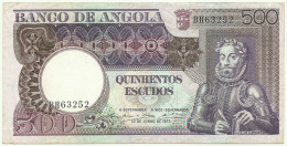 Angola - 500 Escudos - 10.6.1973 - Pick: 107 - Serie BH - Luiz De Camões - PORTUGAL - Angola