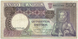 Angola - 500 Escudos - 10.6.1973 - Pick: 107 - Serie BH - Luiz De Camões - PORTUGAL - Angola