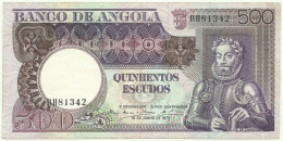 Angola - 500 Escudos - 10.6.1973 - Pick: 107 - Serie BH - Luiz De Camões - PORTUGAL - Angola