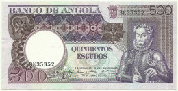 Angola - 500 Escudos - 10.6.1973 - Pick: 107 - Serie BK - Luiz De Camões - PORTUGAL - Angola