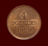 Guernsey 4 Doubles 1920H About UNC - Guernsey