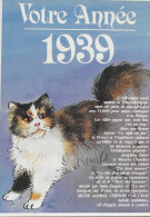 CPSM -  Votre Année 1939 Signe Astral Chinois - LE CHAT Avec Divers événements Intervenus Cette Année L - Astrología