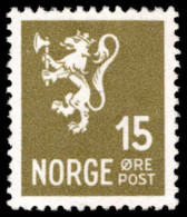 Norway 1937 15  Olive-green Unmounted Mint. - Ungebraucht