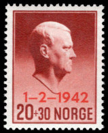 Norway 1942 Vidkun Quisling Overprinted Unmounted Mint. - Unused Stamps