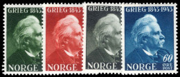 Norway 1943 Birth Centenary Of Grieg Unmounted Mint. - Unused Stamps