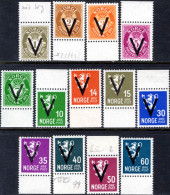 Norway 1941 Victory Set Wmk (50  Signed Molgenhauer Bbp) Unmounted Mint. - Neufs