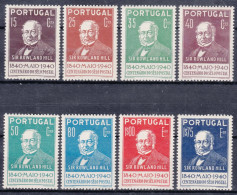 Portugal 1940 Rowland Hill Mi#622-629 Mint Hinged - Unused Stamps