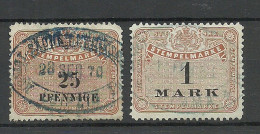 Germany Deutschland SACHSEN O 1870 Stempelmarken Documentary Tax 25 Pf. & 1 Mk. O - Sachsen