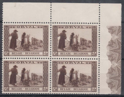 Belgium 1939 Orval Mi#516 Mint Never Hinged Pc. Of 4 - Unused Stamps