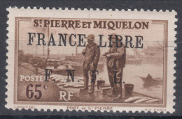 St. Pierre & Miquelon 1941 FRANCE LIBRE Mi#265 Mint Hinged - Nuovi