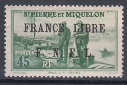 St. Pierre & Miquelon 1941 FRANCE LIBRE Mi#261 Mint Hinged - Ongebruikt