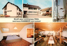 73953266 Lichtenau_Oberbayern Gasthaus Hammer Restaurant Gastraum Gaestezimmer - Weilheim