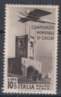 Italy Kingdom 1934 Calcio Posta Aerea, Airmail Sassone#A72 Mi#487 Mint Never Hinged, Almost Invisible Hinge Mark - Ungebraucht