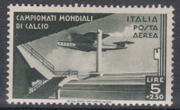 Italy Kingdom 1934 Calcio Posta Aerea, Airmail Sassone#A71 Mi#486 Mint Never Hinged, Almost Invisible Hinge Mark - Neufs