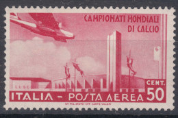 Italy Kingdom 1934 Calcio Posta Aerea, Airmail Sassone#A69 Mi#484 Mint Never Hinged, Almost Invisible Hinge Mark - Mint/hinged