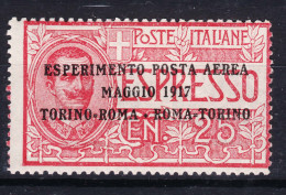 Italy Kingdom 1917 Posta Aerea, Airmail Sassone#1 Mi#126 Mint Never Hinged - Neufs