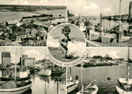 73731937 Heiligenhafen Ostseebad Panorama Hafen Fischkutter Badespass Am Strand  - Heiligenhafen