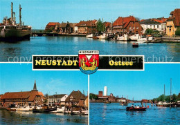 73731364 Neustadt Holstein Hafen Fischkutter Wappen Neustadt Holstein - Neustadt (Holstein)