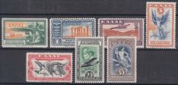 Greece Airmail 1933 Mi#355-361 Mint Hinged - Neufs