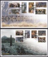 NEW ZEALAND 2002 Lord Of The Rings: Two Towers, Set Of 6 And 6 S/A’s FDC’s - Fantasy Labels