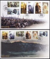 NEW ZEALAND 2003 Lord Of The Rings: Return Of King, Set Of 6 And 6 S/A’s FDC’s - Viñetas De Fantasía