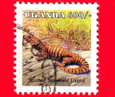 UGANDA - Usato - 1998 -  Fauna - Lucertole - Rettili - Spotted Sandveld Lizard - 600 - Ouganda (1962-...)