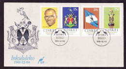 Ciskei - 1981 - Independence  - First Day Cover - Small - Ciskei