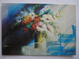 LESCURE RAYMOND POULET N 102 BOUQUET SUR LA CHAISE BLANCHE 1992 - Lescure