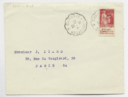 N° 283 PUB DEMANDEZ LETTRE COVER CONVOYEUR CARHAIX A ROSPORDEN 29.4.1935 - Lettres & Documents