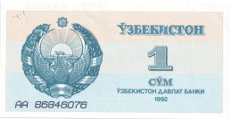 OUZBÉKISTAN - 1 Soʻm 1992 UNC - Uzbekistan