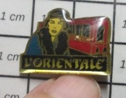 322 Pin's Pins / Beau Et Rare / PARFUMS / L'ORIENTALE FEMME ET WAGON DE TRAIN - Perfumes