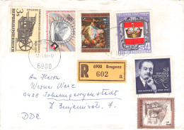 1981 ÖSTERREICH - EINSCHREIBEN 1981 BREGENZ - JOHANNGEORGENSTADT/DDR / 4631 - Cartas & Documentos