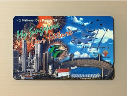 Mint Singapore Telecom Singtel GPT Phonecard, National Day 1997 - Our Singapore Our Future, Set Of 1 Mint Card - Singapour