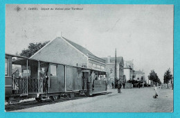 * Geel - Gheel (Antwerpen - Anvers) * (SBP, Nr 7) Départ Du Vicinal Pour Turnhout, Tram à Vapeur, Stoomtram, Unique, TOP - Geel